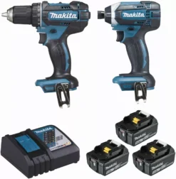 Ensemble De 2 Machines MAKITA 18V Perceuse Visseuse Ø 13 Mm DDF482 + Visseuse à Chocs 165 Nm DTD152 - DLX2127TJ1