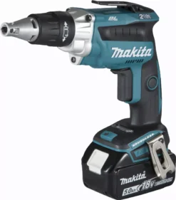Visseuse Plaque De Plâtre 18 V Li-Ion 5 Ah MAKITA - 2 Batteries, Chargeur, Coffret - DFS250RTJ