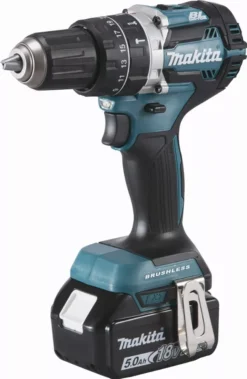 Perceuse Visseuse à Percussion 18 V Li-ion 5 Ah Ø 13 Mm MAKITA - 2 Batteries, Chargeur, Coffret - DHP484RTJ