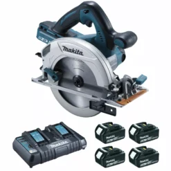 Scie Circulaire 36 V => 2 X 18 V Li-Ion 5 Ah Ø 190 Mm (4 Batteries) MAKITA - 4 Batteries, Chargeur, Coffret - DHS710PT4J