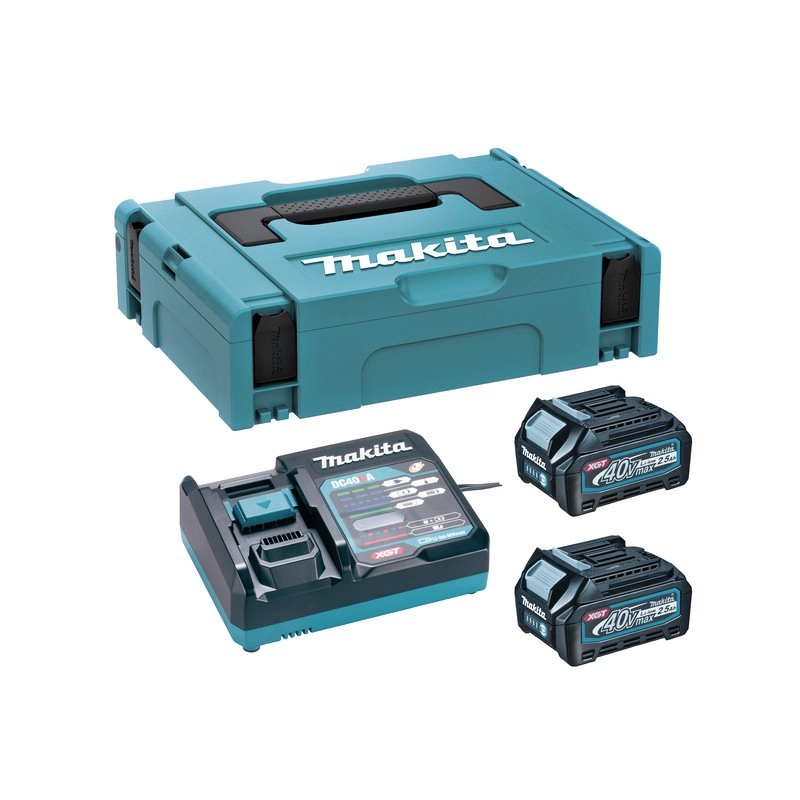 Pack MAKITA 2 Batteries BL4025 40V 2.5 Ah + Chargeur DC40RA En MAKPAC1- 191J81-6 1 Pack MAKITA 2 Batteries BL4025 40V 2.5 Ah + Chargeur DC40RA En MAKPAC1- 191J81-6