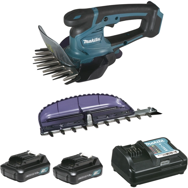 Taille-herbe MAKITA 12V CXT - 2 Batteries 1.5 Ah Li-Ion, Chargeur + Sculpte-haie - UM600DWYEX 2 Taille-herbe MAKITA 12V CXT - 2 Batteries 1.5 Ah Li-Ion, Chargeur + Sculpte-haie - UM600DWYEX – Image 2