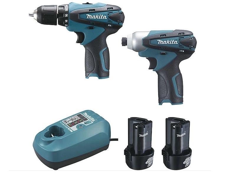 LOT MAKITA 10.8V 1.3Ah Li-Ion : Perceuse Visseuse DF330D + Visseuse à Choc TD090D En Coffret MAK-PAC - LCT204J 1 LOT MAKITA 10.8V 1.3Ah Li-Ion : Perceuse Visseuse DF330D + Visseuse à Choc TD090D En Coffret MAK-PAC - LCT204J