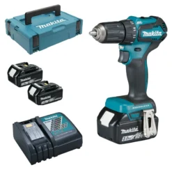 Perceuse Visseuse MAKITA 18V Li-ion 3Ah - Ø13mm - 410W - 2 Batteries + 1 Chargeur + 1 Malette Transport - DDF483RFJ -Makita VOA25071 0