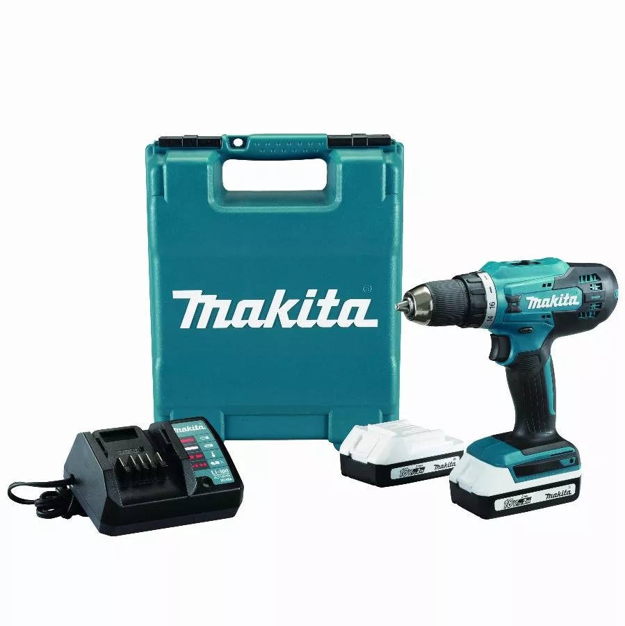 Perceuse Visseuse 18V 42 Nm MAKITA 2 Batt.BL1820G + Chargeur DC18WA - DF488DWAE 1 Perceuse Visseuse 18V 42 Nm MAKITA 2 Batt.BL1820G + Chargeur DC18WA - DF488DWAE